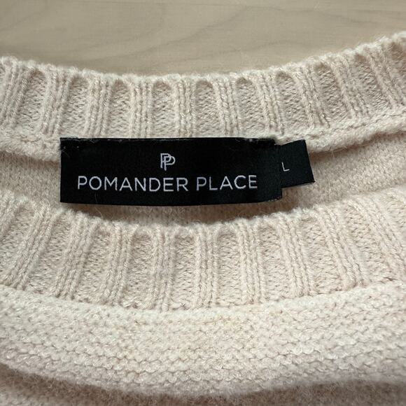 Tuckernuck Pomander Place Pam Pom Pom Argyle Sweater in Cream, Size Large - Picture 4 of 11
